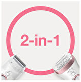 Braun Silk-épil 9 9730 SensoSmart Kablosuz Islak & Kuru 2 Ek Parçalı 2'si 1 Arada Epilatör