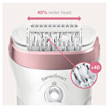 Braun Silk-épil 9 9730 SensoSmart Kablosuz Islak & Kuru 2 Ek Parçalı 2'si 1 Arada Epilatör