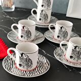 Regna Home Harmony Zebra 6 Kişilik Kahve Fincan Takımı (HBF-12-KFT-ZEB )