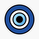 18 CM Nazar Boncuğu Sticker Duvar Etiket Araba Yapıştırma M13