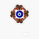 18 CM Nazar Boncuğu Sticker Duvar Etiket Araba Yapıştırma M19