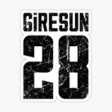 28 GİRESUN Sticker Yapıştırma Oto Etiket 17cm