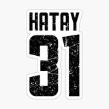 31 HATAY Sticker Yapıştırma Oto Etiket 17cm