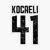 41 KOCAELi Sticker Yapıştırma Oto Etiket 17cm