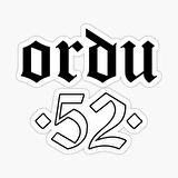 52 ORDU  Sticker Etiket Yapıştırma 18CM