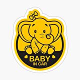 Arabada bebek var Baby in Car Sticker Yapıştırma 19CM md1