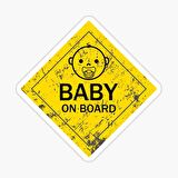 Arabada bebek var Baby On Board Sticker Etiket 19CM md2
