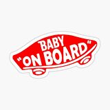 Arabada bebek var Baby On Board Sticker Yapıştırma 19CM md5
