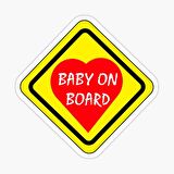 Arabada bebek var Baby On Board Sticker Yapıştırma 19CM md6