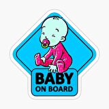 Arabada bebek var Baby On Board Sticker Yapıştırma 19CM md11
