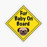 Arabada Köpek Var Araç Sticker Etiket 19CM md11