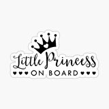 Arabada Prenses var Araç Sticker Etiket 19CM md7