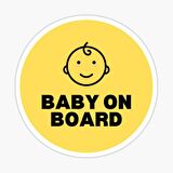 Araçta bebek var Baby On Board Sticker Yapıştırma 19CM md2