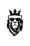 Aslan Araba Sticker Etiket Siyah Renk 18CM