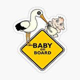 Baby On Board Arabada bebek var Araç Sticker Etiket 19CM md1