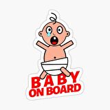 Baby On Board Arabada bebek var Araç Sticker Etiket 19CM md11