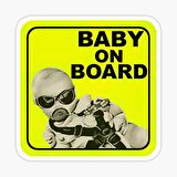 Baby On Board Arabada bebek var Oto Sticker Etiket 19CM md3
