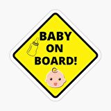 Baby On Board Arabada bebek var Oto Sticker Etiket 19CM md11