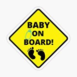 Baby On Board Arabada bebek var Oto Sticker Etiket 19CM md12
