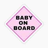 Dikkat Arabada Bebek Var Sticker oto Etiket 18cm MD1