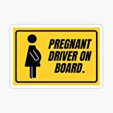 Dikkat Arabada Hamile Var Sticker Etiket 19CM MD1