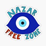 İlginç Nazar Boncuğu Sticker Duvar  Araba Yapıştırma Md10