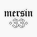 MERSİN Sticker Yapıştırma Oto Etiket 17cm