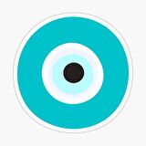 Nazar Boncuğu Yapıştırması Sticker Duvar Araba Md2 18cm