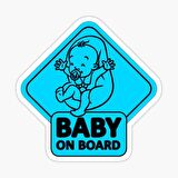 Uyarı Arabada Bebek Var Sticker oto Etiket 18cm MD19