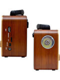 RT-301 Fenerli Nostaljik Müzik Kutusu USB Sd Aux  Bluetooth Fm Radyo MP3 Çalar