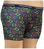 Kare Desenli Dijital Baskılı Büyük Beden Likralı Boxer