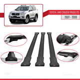 Toyota Land Cruiser Prado (J125) 2007-2009 Arası ile Uyumlu FLY Model Ara Atkı Tavan Barı Siyah 3 Adet