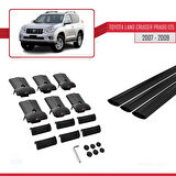 Toyota Land Cruiser Prado (J125) 2007-2009 Arası ile Uyumlu FLY Model Ara Atkı Tavan Barı Siyah 3 Adet