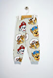 Paw Patrol Baskılı %100 Pamuk Uzun Kollu Erkek Bej Pijama Takımı (3,4,5,6,7,8 Yaş)