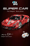 Cada Italian Red Supercar -C61042W (3187 Parça) Uzaktan Kumandalı Oyuncak Yapım Seti