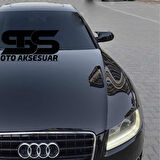 Audi A5 2007 - 2016 modeller ve arası Yarasa Ayna Kapağı Piano Black Abs Plastik Batman