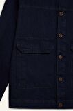 DeFacto Slim Fit Dar Kesim Kontrast Yakalı Mevsimlik Baharlık Jean Ceket E5490AX25SPNM34