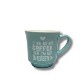 Mahmood Coffee Mottolu Mavi Porselen Kupa 300 ml