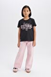 DeFacto Kız Çocuk Wide Leg Kargo Geniş Paça Jean Pantolon C0451A825SMPN122
