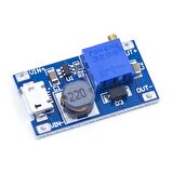 MT3608 2A Yükselteç DC-DC Aşamalı Güç Modülü Micro Usb Girişli Gerilim Yükseltici Modül