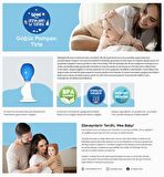 Wee Baby Silikon Göğüs Pompası Tirle - MAVİ