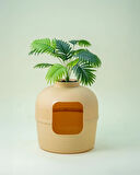 Reyo Dekorapet Dekoratif Kedi Tuvaleti Latte