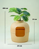 Reyo Dekorapet Dekoratif Kedi Tuvaleti Latte