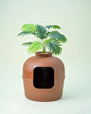 Reyo Dekorapet Dekoratif Kedi Tuvaleti Kahverengi