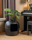 Reyo Dekorapet Dekoratif Kedi Tuvaleti Siyah