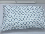 NİVEMESHOME MAVİ GEOMETRİK DESEN 2 Lİ YASTIK KILIFI KAPAKLI 50X70