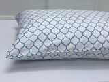 NİVEMESHOME MAVİ GEOMETRİK DESEN 2 Lİ YASTIK KILIFI KAPAKLI 50X70