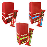 Tadelle Tablet Çikolata 12x30 gr 3 lü Karma / Fındıklı-Sütlü-Antep Fıstıklı