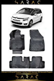 Citroen C4 Grand Picasso 7 Koltuk 2015 Model Araca Özel 3d Havuzlu Paspas