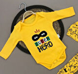 Super Hero Kukuleta Şapkalı Badili 3lü Bebek Takımı
